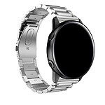Avizar Bracelet pour Galaxy Watch Active2 40mm Maillons en Acier Fermoir papillon Argenté