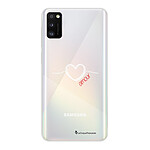 LaCoqueFrançaise Coque Samsung Galaxy A41 360 intégrale transparente Motif Coeur Blanc Amour Tendance
