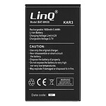LinQ Batterie interne pour Wiko Kar 3 Capacité 1600mAh Noir