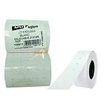 AGIPA Paquet 6 rouleaux de 1000 étiquettes Blanc rectangulaire 21x12 mm enlevables