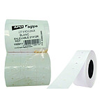 Agipa Paquet 6 rouleaux de 1000 étiquettes Blanc rectangulaire 21x12 mm enlevables