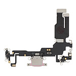 Clappio Connecteur de Charge pour Apple iPhone 15, Port USB C + Microphone Rose Poudré