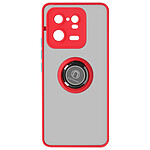 Avizar Coque pour Xiaomi 13 Pro Bi-matière Bague Métallique Support Vidéo  Rouge