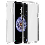 Avizar Coque Galaxy S9 Protection Silicone + Arrière Polycarbonate - Transparent