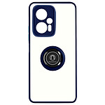 Avizar Coque pour Xiaomi Poco X4 GT Bi-matière Bague Métallique Support Vidéo  bleu