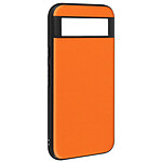 Avizar Coque pour Google Pixel 8A Bi-matière Aspect Cuir Cowhide Cover Orange