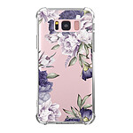 LaCoqueFrançaise Coque Samsung Galaxy S8 anti-choc souple angles renforcés transparente Motif Pivoines Violettes