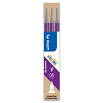 PILOT Set de 3 Recharges friXion Point (BLS-FRP5) Pointe Aiguille Fine Violet