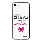 Evetane Coque iPhone 7/8/ iPhone SE 2020/ 2022 Coque Soft Touch Glossy Un peu chiante tres attachante Design