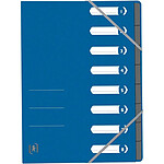 OXFORD Trieur Top File+, A4, 8 compartiments, bleu