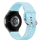 Avizar Bracelet pour Galaxy Watch 5 / 5 Pro / 4 Silicone Texturé Losange  Bleu Clair