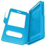 Avizar Étui Smartphone Universel Taille SL Fenêtres D'affichage et Décrochage  bleu turquoise