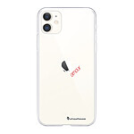 LaCoqueFrançaise Coque iPhone 11 360 intégrale transparente Motif Coeur Blanc Amour Tendance