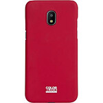 Color Block Coque pour Galaxy J3 2017 Rigide Rouge