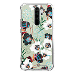 LaCoqueFrançaise Coque Xiaomi Redmi Note 8 Pro anti-choc souple angles renforcés transparente Motif Fleurs vert d'eau