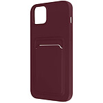 Avizar Coque pour iPhone 14 Silicone Souple Porte-carte Fine Légère violet