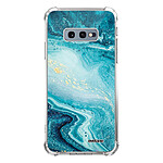 Evetane Coque Samsung Galaxy S10e anti-choc souple angles renforcés transparente Motif Bleu Nacré Marbre