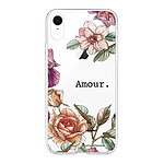 LaCoqueFrançaise Coque iPhone Xr silicone transparente Motif Amour en fleurs ultra resistant