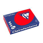 CLAIREFONTAINE Ramette 500 Feuilles Papier 80g A4 210x297 mm Certifié FSC rouge corail x 5