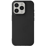 Mayaxess Coque pour iPhone 15 Pro Silicone Souple Revêtement Fin Noir