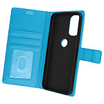 Avizar Housse pour Motorola Moto G62 5G, G31 et G41 Aspect Grainé Clapet Portefeuille Stand Vidéo  bleu