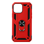 Avizar Coque pour iPhone 13 Pro Max Antichoc Bi-matière Bague Support Vidéo Rouge