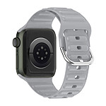 Avizar Bracelet pour Apple Watch 41mm et 40mm et 28mm Silicone Ajustable Fermoir Ardillon  Gris