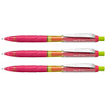 PENTEL Porte-mines Q-Erase, 0,7 mm, pink/jaune x 3