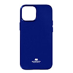 Mercury Coque pour iPhone 13 Silicone Gel Flexible Effet Brillant  Bleu Nuit