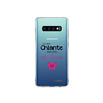 Evetane Coque Samsung Galaxy S10 360 intégrale transparente Motif Un peu chiante tres attachante Tendance