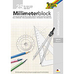 FOLIA Bloc papier millimétré, A3, 80 g/m2, 25 feuilles