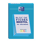 OXFORD Bloc de 30 fiches bristol 105X148 non perforées Q5/5 bleu