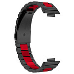 Avizar Bracelet pour Huawei Watch Fit 2 Maille Acier Inoxydable Bicolore  noir / rouge