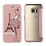 LaCoqueFrançaise Etui Samsung Galaxy S6 Edge souple rose gold Parisienne SR