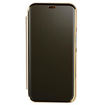 Avizar Housse iPhone 13 Pro Clapet translucide Design Miroir Support Vidéo doré