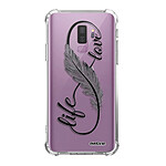 Evetane Coque Samsung Galaxy S9 Plus anti-choc souple angles renforcés transparente Motif Love Life