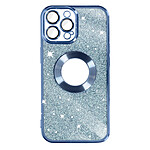 Avizar Coque pour iPhone 12 Pro Max Paillette Amovible Silicone Gel  Bleu