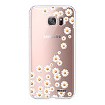 Evetane Coque Samsung Galaxy S7 Edge 360 intégrale transparente Motif Marguerite Tendance