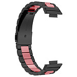 Avizar Bracelet pour Huawei Watch Fit 2 Maille Acier Inoxydable Bicolore  noir / rose