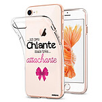 Evetane Coque iPhone 7/8/ iPhone SE 2020/ 2022 silicone transparente Motif Un peu chiante tres attachante ultra resistant