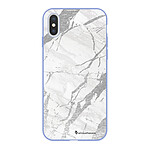 LaCoqueFrançaise Coque iPhone X/Xs Silicone Liquide Douce lilas Marbre gris