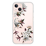 LaCoqueFrançaise Coque iPhone 13 silicone transparente Motif Fleurs Sauvages ultra resistant