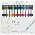 UNI-BALL Coffret de 40 feutres pointe fine Emott Couleurs assorties CF PEMSY/40 001