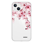 Evetane Coque iPhone 13 Mini silicone transparente Motif Cerisier ultra resistant