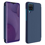 Avizar Housse pour Samsung Galaxy A12 Clapet translucide Design Miroir Support Vidéo violet