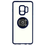 Avizar Coque pour Samsung Galaxy S9 Bi-matière Bague Métallique Support Vidéo  bleu