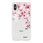 Evetane Coque iPhone Xs Max silicone transparente Motif Cerisier ultra resistant