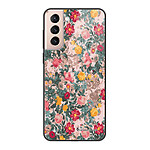 LaCoqueFrançaise Coque Samsung Galaxy S21 5G Coque Soft Touch Glossy Fleurs Beige et Rose Design
