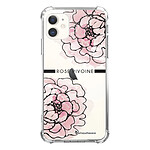 LaCoqueFrançaise Coque iPhone 11 anti-choc souple angles renforcés transparente Motif Rose Pivoine