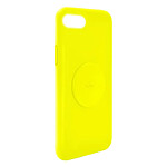 PURO Coque pour iPhone 6/7/8/SE (2020) Série Icon en Silicone avec Plaque Métallique Jaune